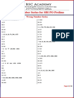 Wrong Number Series Questions Specially For Sbi Po Prelims