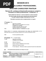 Bac Pro 2013 Boucher Charcutier Traiteur Sujet E1 Pratique