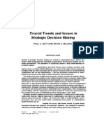 Crucial Trends and Issues in Strategic Decision Making: Paul C. Nutt and David C. Wilson