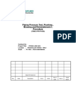 TIMAS-PR-PI-005 - Piping Pressure Test, Flushing, BLW & Reinstate Procedure