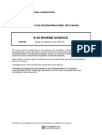 5180 Marine Science: MARK SCHEME For The October/November 2014 Series