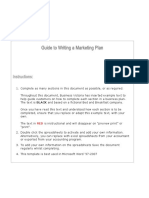 Guide To Writing A Marketing Plan: Instructions