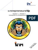 Entrepreneursh: Quaûer 1 - Module 1 Introduction To Entrepreneurship