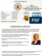 Topic: - Story of Entrepreneur (Dhirubhai Ambani) and Start-Up Plan (Affiliate Marketing)