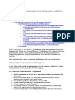 Technical Interview Questions For Civil Site Engineers and RE by MOT