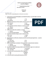 Circle The Corresponding Letter To The Answer You Choose.: Prelim Exam EEAB 212 Test I