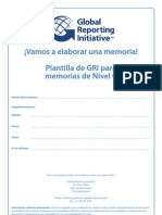 Modelo de Plantilla GRI para Memorias de Sostenibilidad (Nivel C) - GRI, 2011