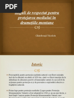 Reguli de Respectare Ale Mediului În Drumețiile Montane - Ghimboașă Nicoleta