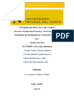 INFORME DE PRÁCTICA DE CAMPO DERECHO CONST PER - Semana 3