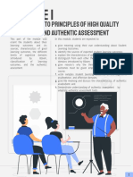 Introduction To Principles of High Quality Assessment and Authentic Assessment