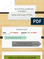 Law of Torts (Evolution of Torts in India and in England)