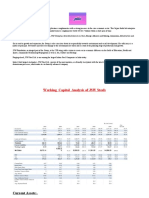 Working Capital Analysis of JSW Steels