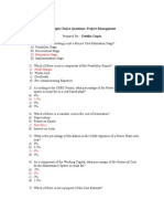 Multiple Choice Questions - Project Mangt