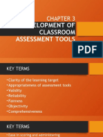 Development of Classroom Assessment Tools