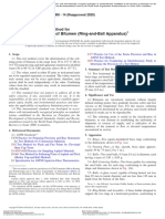 Softening Point of Bitumen (Ring-and-Ball Apparatus) : Standard Test Method For