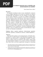 El Lexico de Origen Quechua en El Espanol Del Departamento de Narino-1