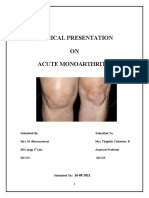 Case Study On Acute Monoarthritis