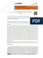 A Study of Factors Affecting Travel Decision Making of Tourists