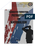 Reference: Character Formation, Patriotism & Nationalism 2020 Rondina, Talib & Cardinal