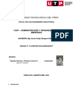 Semana 5 - La Función de Planeación