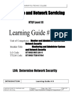 Hardware and Network Servicing: LO4: Determine Network Security