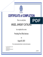 Providing FOS - Certificate of Completion