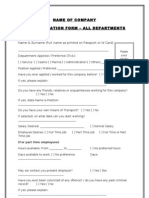 3 Employment Application Form