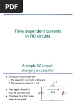 Time Dependent Currents in RC Circuits