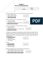 Quizzes Chapter 3 Acccounting Equation