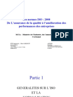 Les Normes ISO: 2000 de L'assurance de La Qualité À L'amélioration Des Performances Des Entreprises