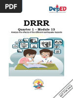 Core (STEM) - SLM 13-Grade1112DRRR-1st Quarter - Analyze The Effects of The Different Earthquake Hazards