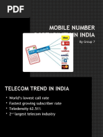 Mobile Number Portability in India: by Group 7