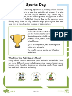 Sports Day Reading Comprehension