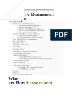 Basic of Flow Measurments Techniques