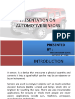 Presentation On Automotive Sensors: Presented BY