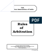 Rules of Arbitration: CAI Cotton Association of India