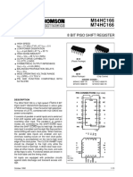 M54HC166 M74HC166: 8 Bit Piso Shift Register