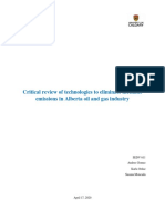 Critical Review of Technologies To Eliminate Methane Emissions in Alberta Oil and Gas Industry - Final Report