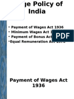 Wage Policy of India