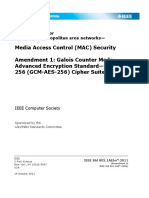 Media Access Control (MAC) Security Amendment 1: Galois Counter Mode - Advanced Encryption Standard - 256 (GCM-AES-256) Cipher Suite