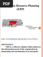 Enterprise Resource Planning: Submited By: Sangeeta Parihar Mba Ii Sem