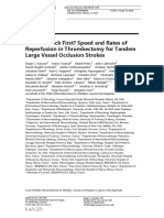 Head or Neck First? Speed and Rates of Reperfusion in Thrombectomy For Tandem Large Vessel Occlusion Strokes