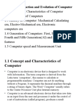 Introduction and Evolution of Computer