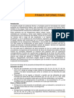 Programa de Asistencia Técnica Del Ministerio de Infraestructura de La Provincia de Buenos Aires: Informe Final Primera Etapa.