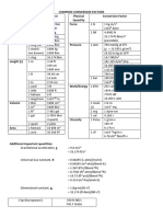 Conversion Factors