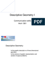 Descriptive Geometry I: Communication Skills Arch 1301