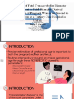 Relationship of Fetal Transcerebellar Diameter Measurement To Fetal