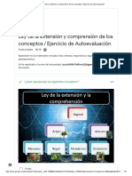 Ley de La Extensión y Comprensión de Los Conceptos - Ejercicio de Autoevaluación