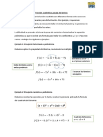 Función Cuadrática - Pasaje de Formas