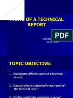 Parts of A Technical Report